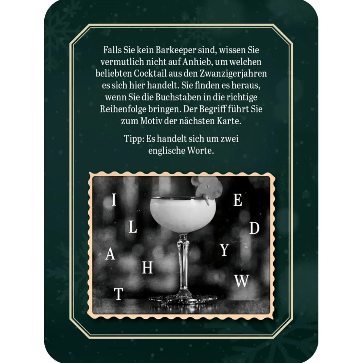 Advent-Escape-Schachtelspiel "Christmas Dinner For One"