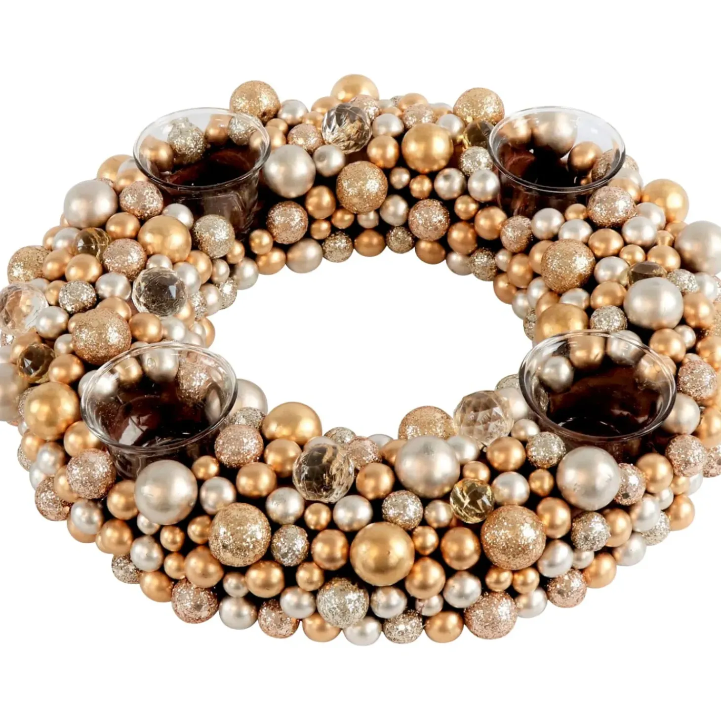 Adventskranz Aus Kugeln, Gold