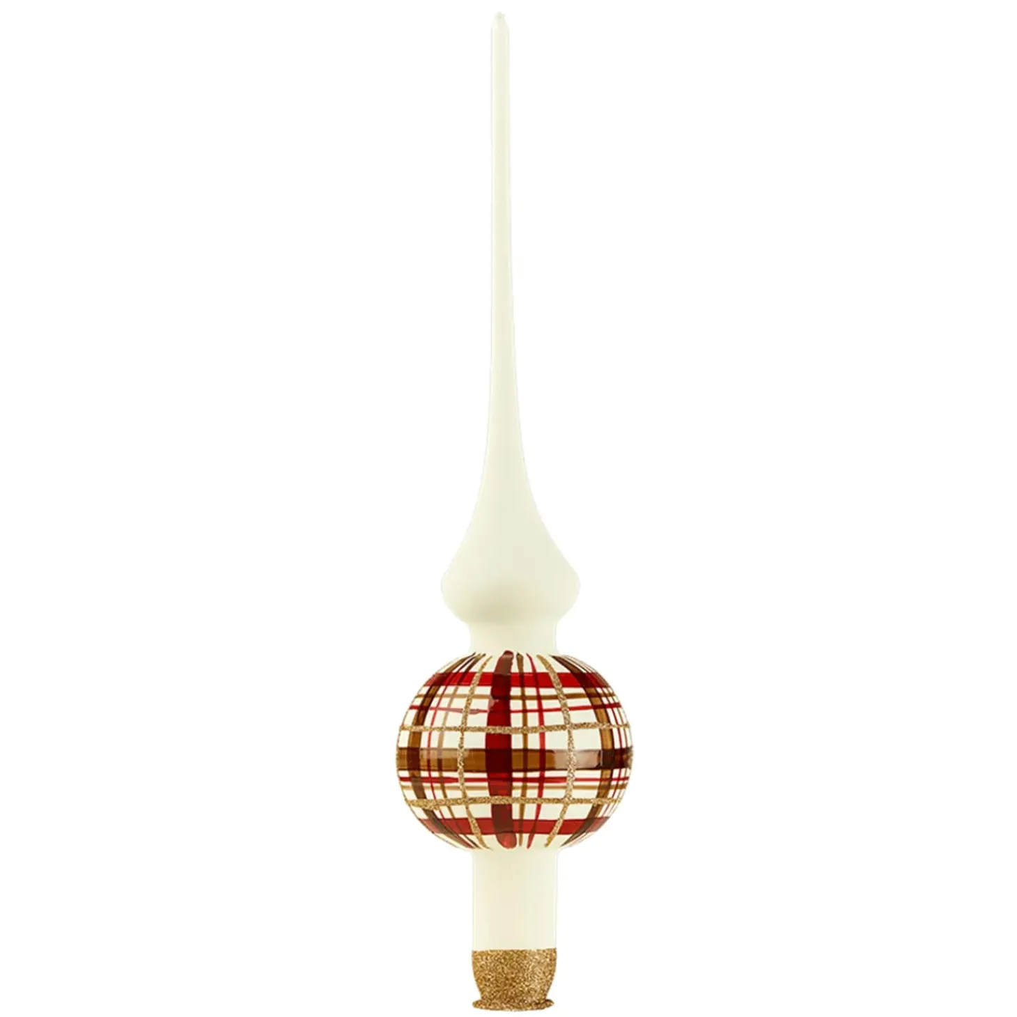 Baumspitze Mit Karomuster Weis Matt