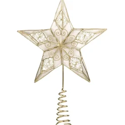 Baumspitze Stern Mit Filigranen Ornamenten