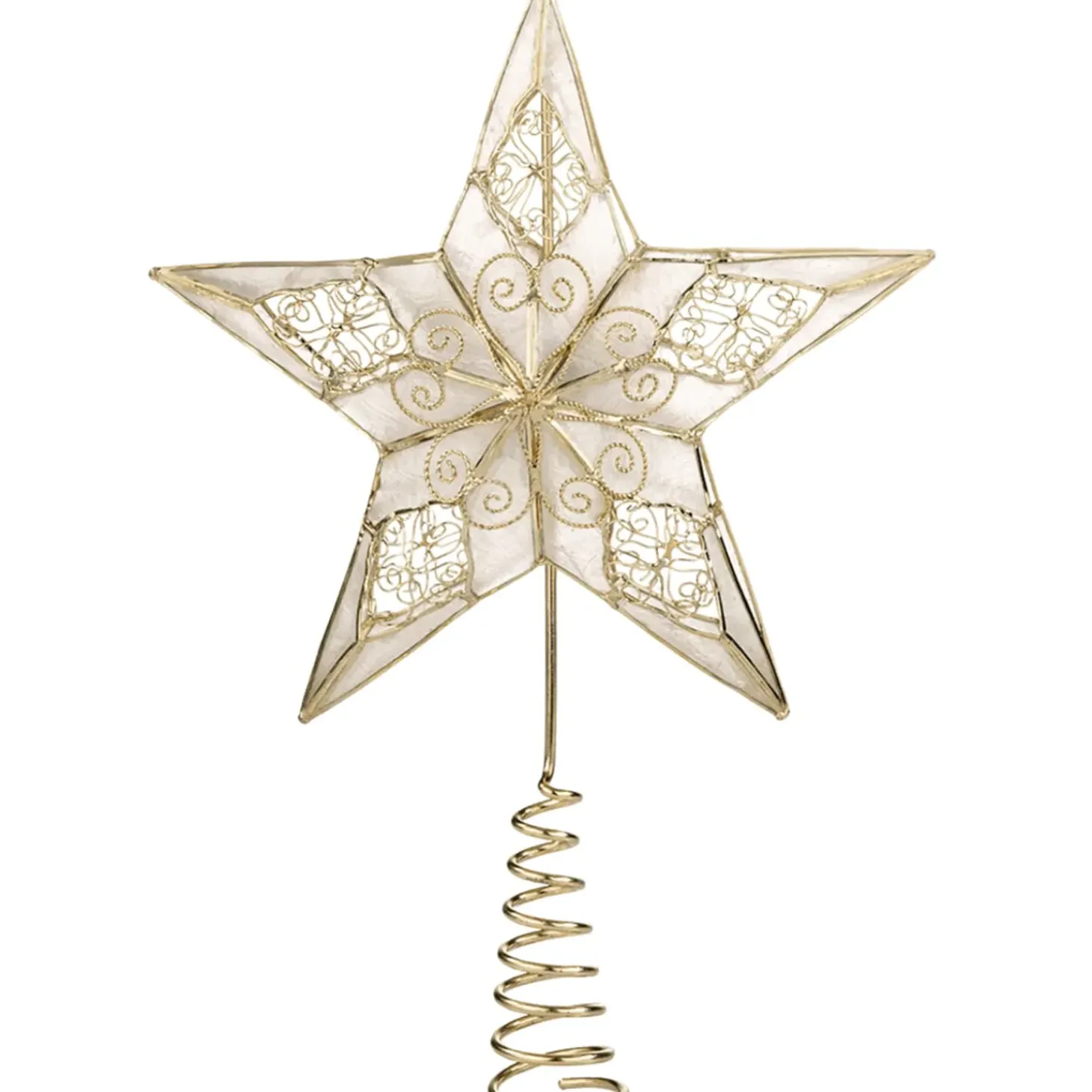 Baumspitze Stern Mit Filigranen Ornamenten