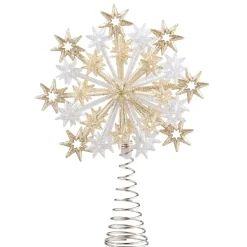 Baumspitze Sternregen, Gold/Silber
