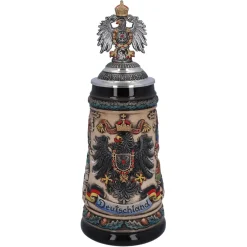 Bierkrug Mit Zinnadler 