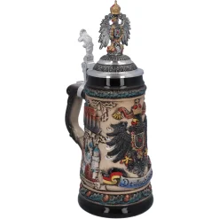 Bierkrug Mit Zinnadler 