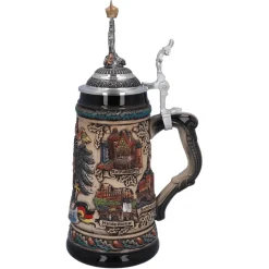 Bierkrug Mit Zinnadler 