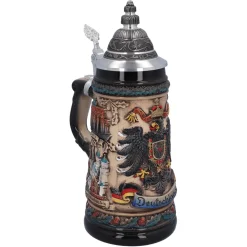 Bierkrug Mit Zinndeckel 