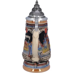 Bierkrug Mit Zinndeckel 