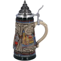 Bierkrug Mit Zinndeckel 