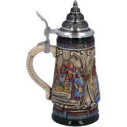 Bierkrug Mit Zinndeckel 