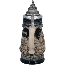 Bierkrug Mit Zinndeckel 