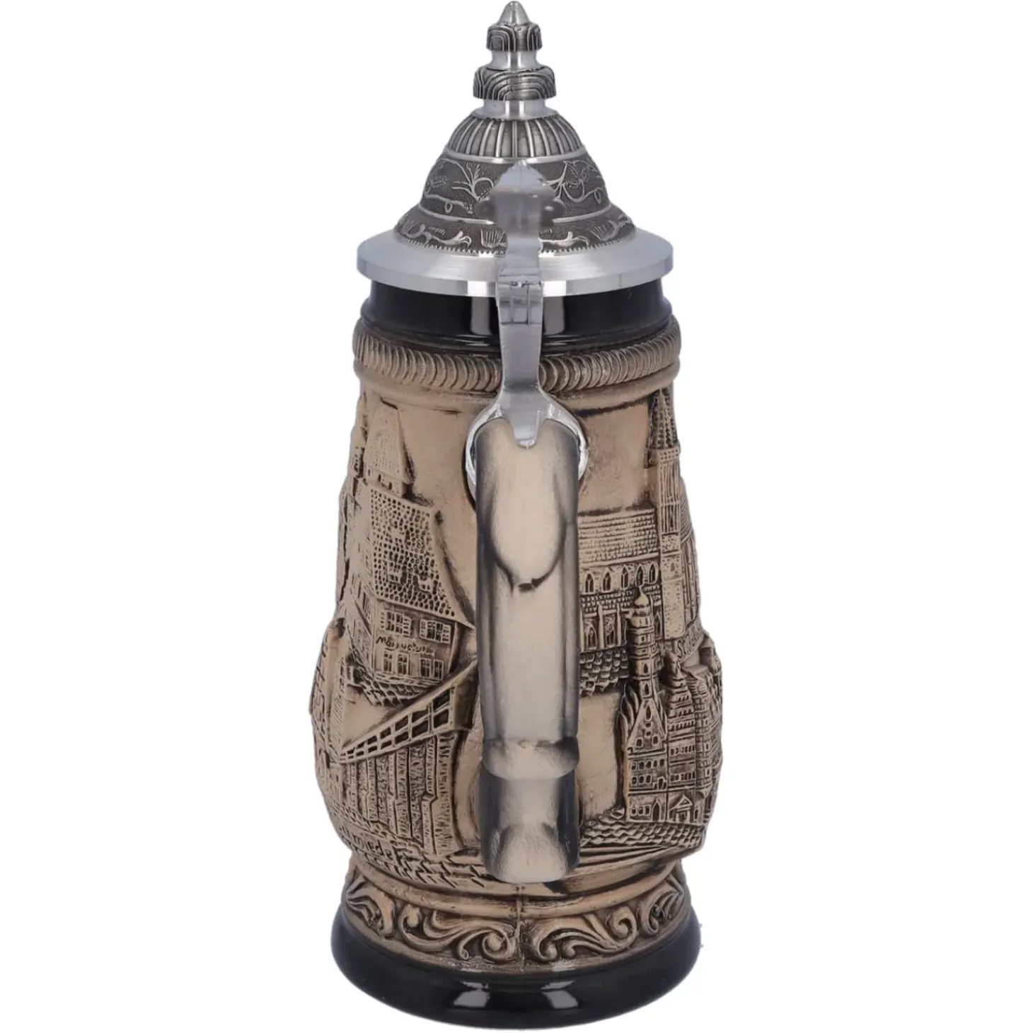 Bierkrug Mit Zinndeckel "Rothenburg", 0,25 Liter