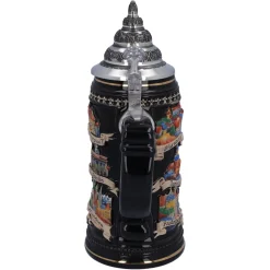 Bierkrug Mit Zinndeckel 