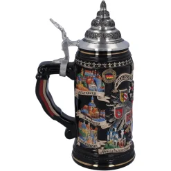 Bierkrug Mit Zinndeckel 