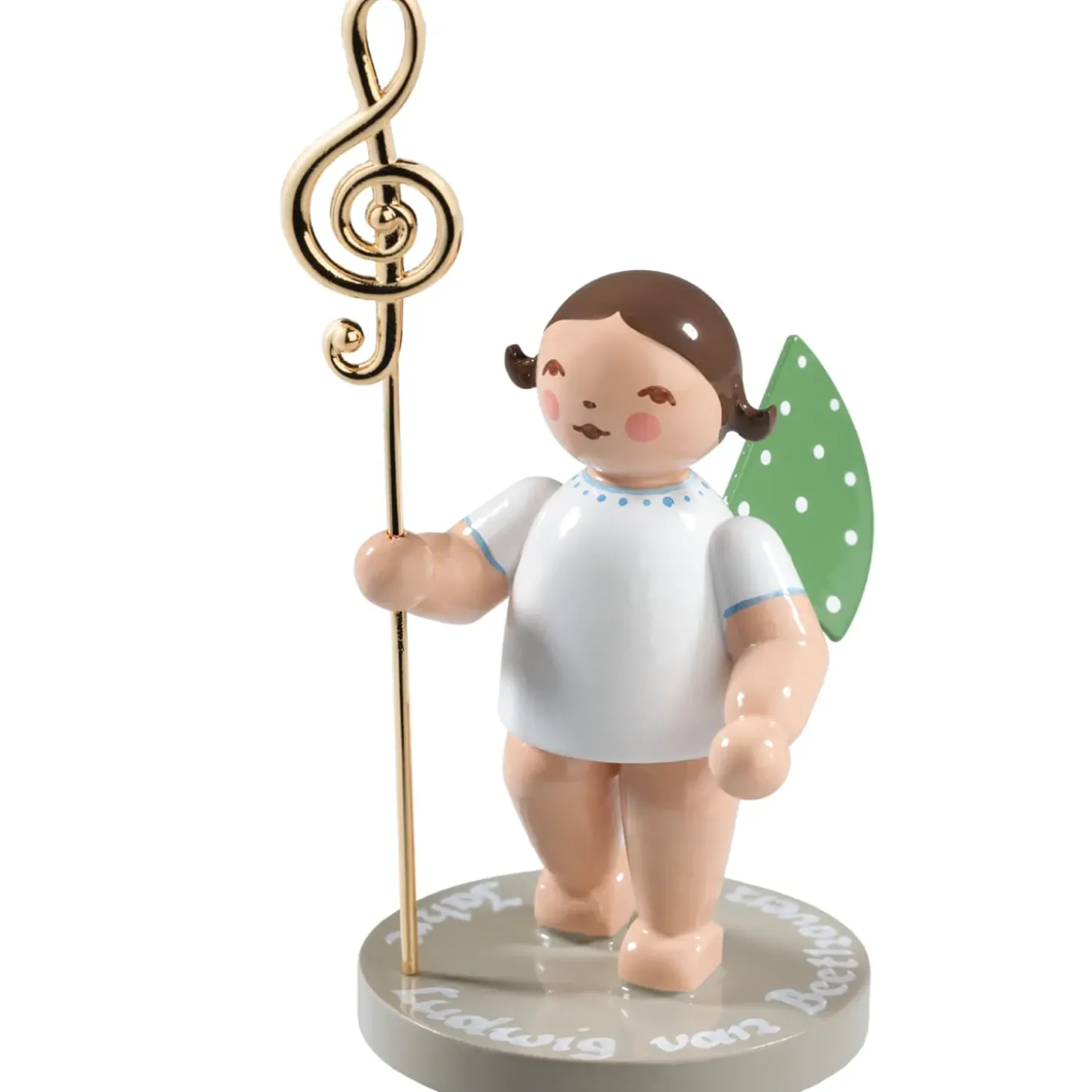 Engel Mit Goldenem Notenschlussel "Beethoven", Braun