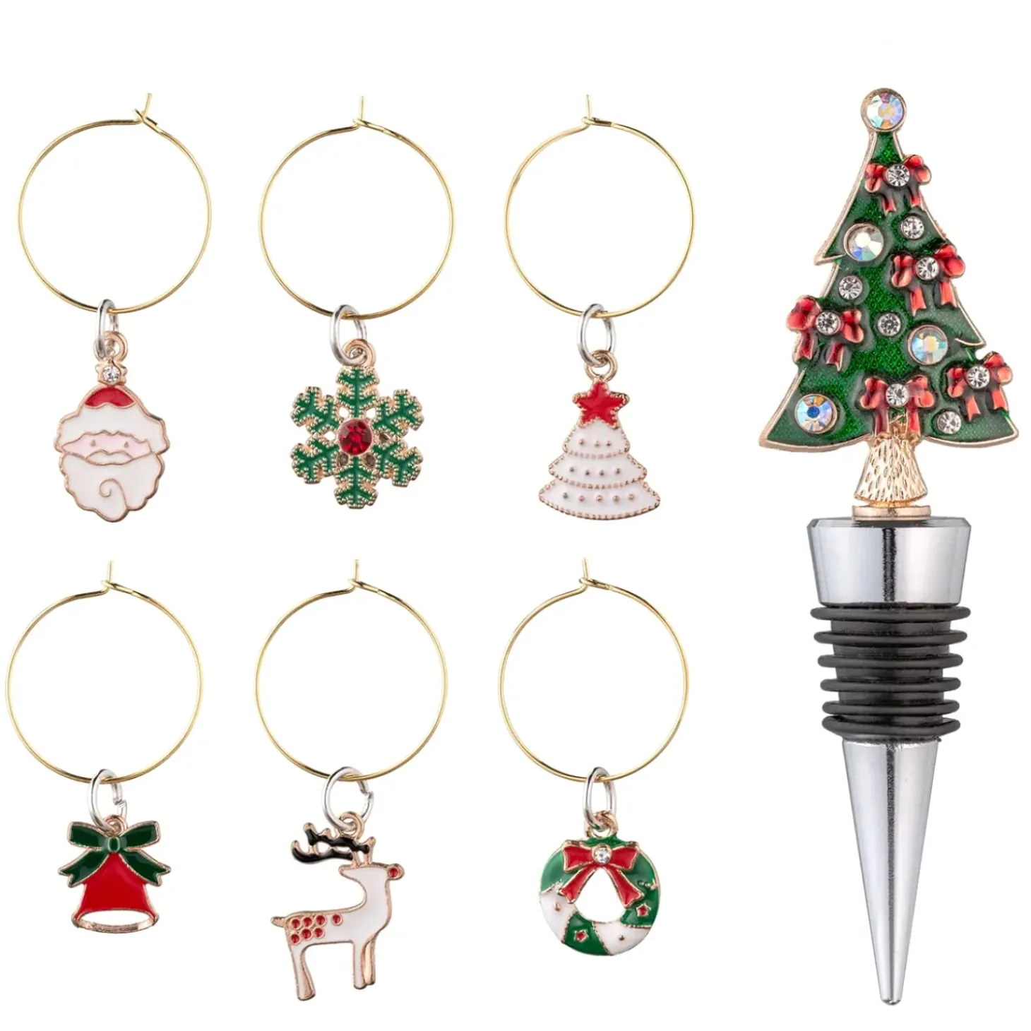 Flaschenstopper-Set "Weihnachtsbaum"