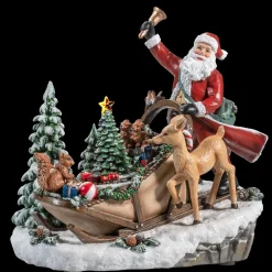 Geschenkeschlitten Mit Tieren, Spieldose