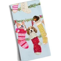 Geschirrtuch Hunde In Strumpfen