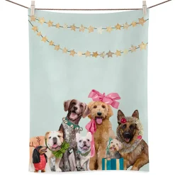 Geschirrtuch Welpenparty