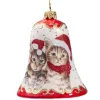 Glasglocke Weis Katzenweihnacht