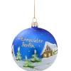 Glaskugel Blau "Weihnachten Berlin", 10 Cm