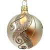 Glaskugel Gold Mit Verzierung, 6 Cm