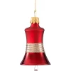 Glocke Bordeaux Matt/Lack Mit Glitterbandband