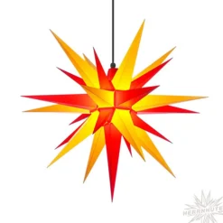 Herrnhuter Stern, Gelb/Rot, 68Cm, Kunststoff