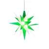 Herrnhuter Stern Grun/Weis, 13Cm, Kunststoff