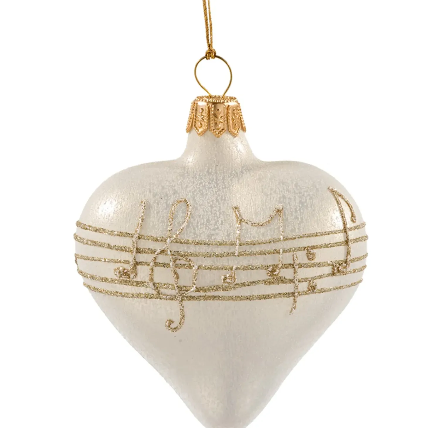 Herz Cremefarben Mit Notenband