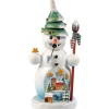 Holzknoddl Schneemann "O Tannenbaum", Rauchermannchen