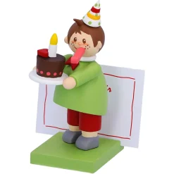 Junge Mit Torte "Herzlichen Gluckwunsch"