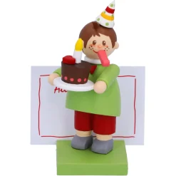 Junge Mit Torte "Herzlichen Gluckwunsch"