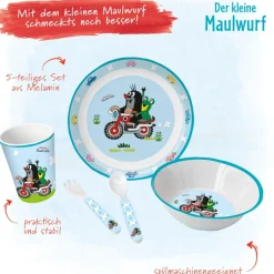 Kindergeschirr-Set "Der Kleine Maulwurf" Auf Motorrad