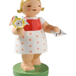 Kleine Gratulantin Mit Brief Und Blume