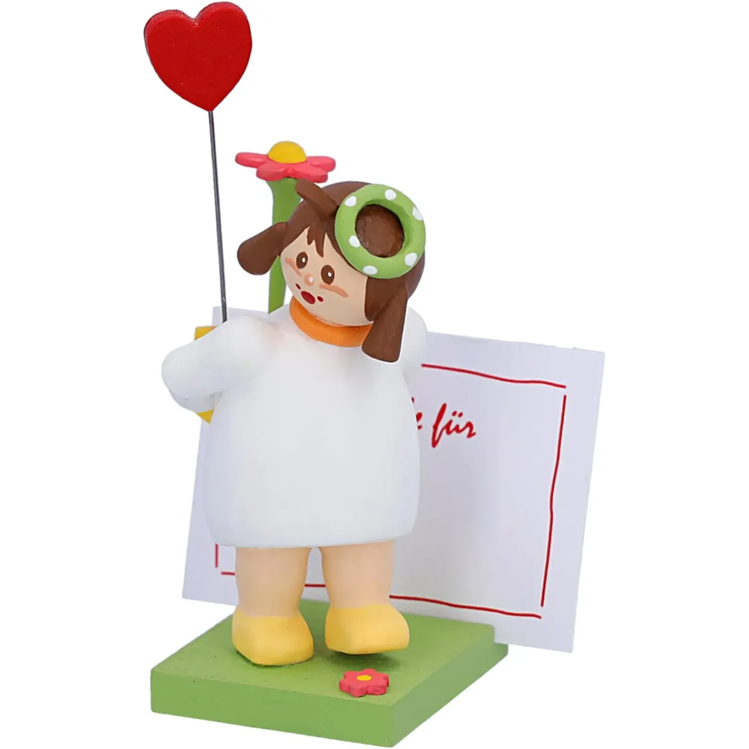 Madchen Mit Herz Und Blume "Fur Dich"