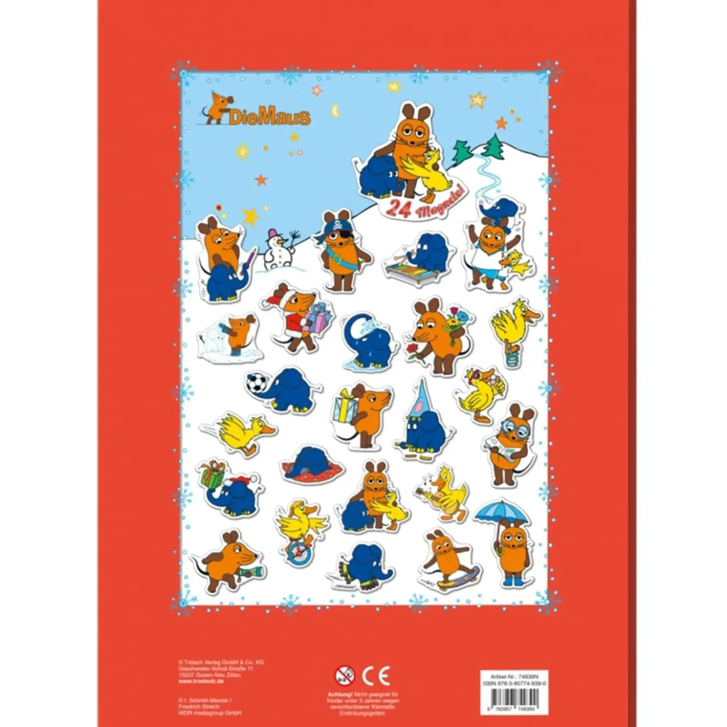 Magnet-Adventskalender "Die Maus"