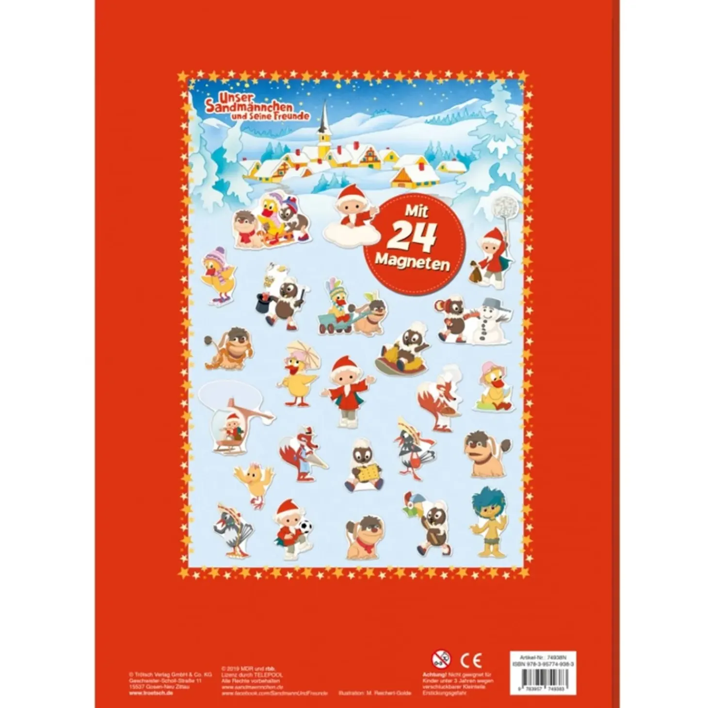 Magnet-Adventskalender "Sandmann"