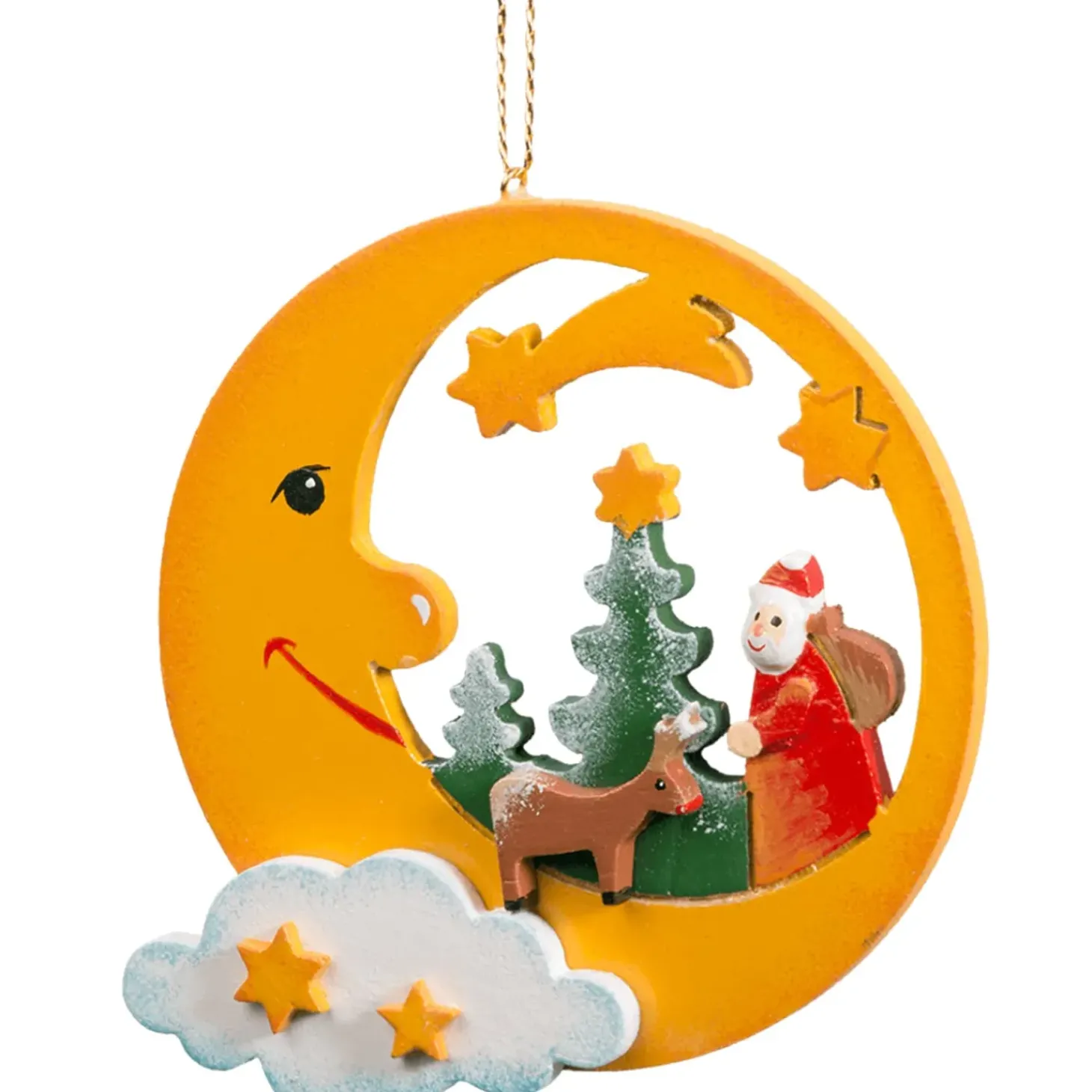 Mond Mit Weihnachtswald