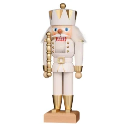 Nusknacker "Konig", Weis/Gold, 27Cm