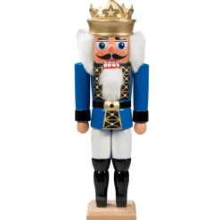 Nussknacker "Konig" Blau, 27Cm