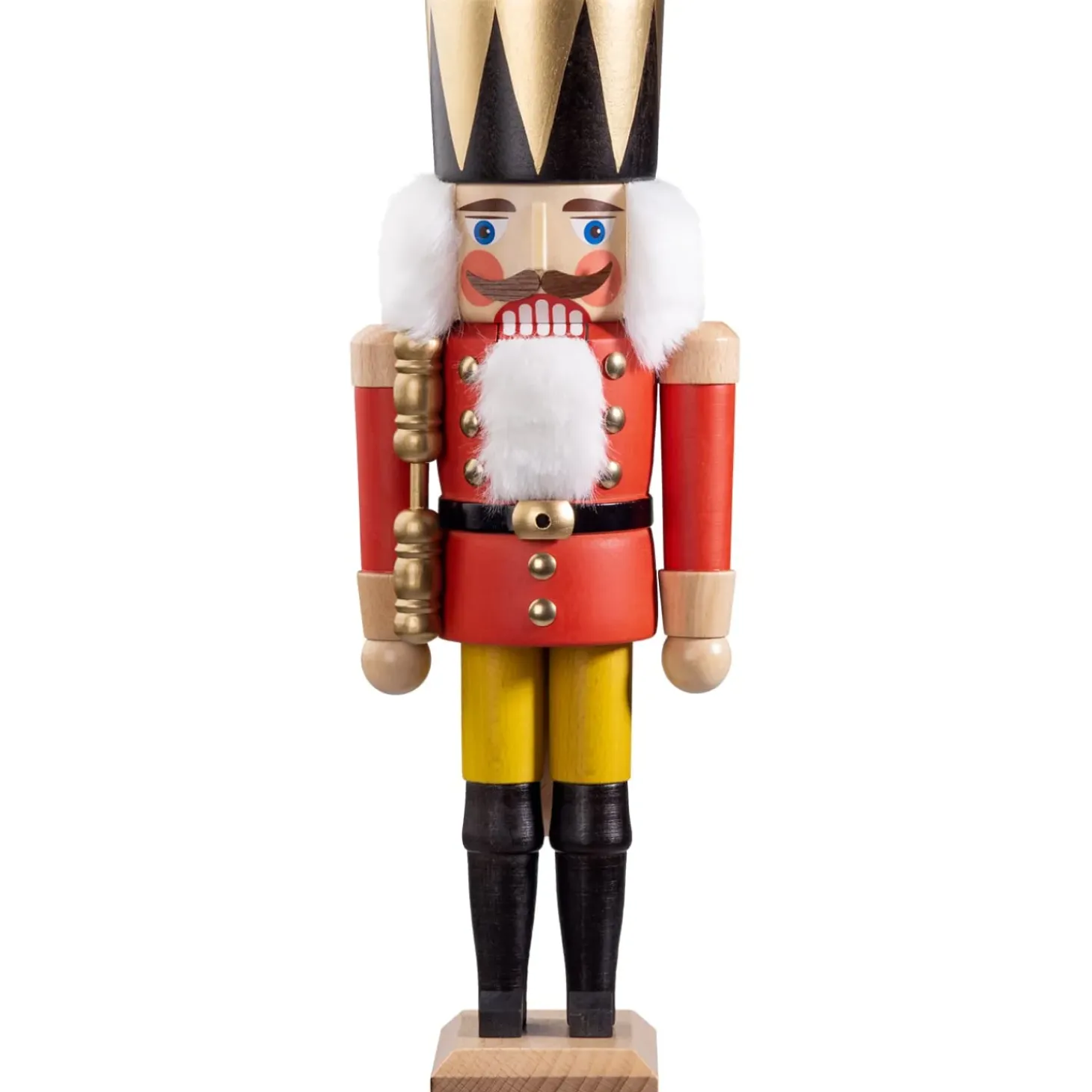 Nussknacker "Konig", Rot/Lasiert, 37 Cm