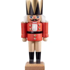 Nussknacker "Konig", Rot/Lasiert, 20,5 Cm