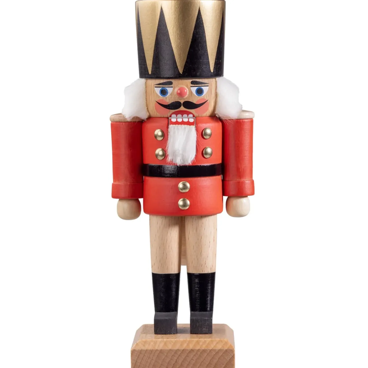 Nussknacker "Konig", Rot/Lasiert, 20,5 Cm