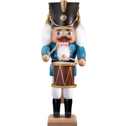 Nussknacker "Trommler", Blau/Lasiert, 30 Cm