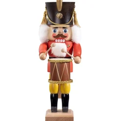 Nussknacker "Trommler", Rot/Lasiert, 30 Cm