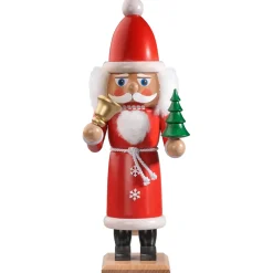 Nussknacker "Weihnachtsmann", Rot/Weis Lasiert, 37Cm