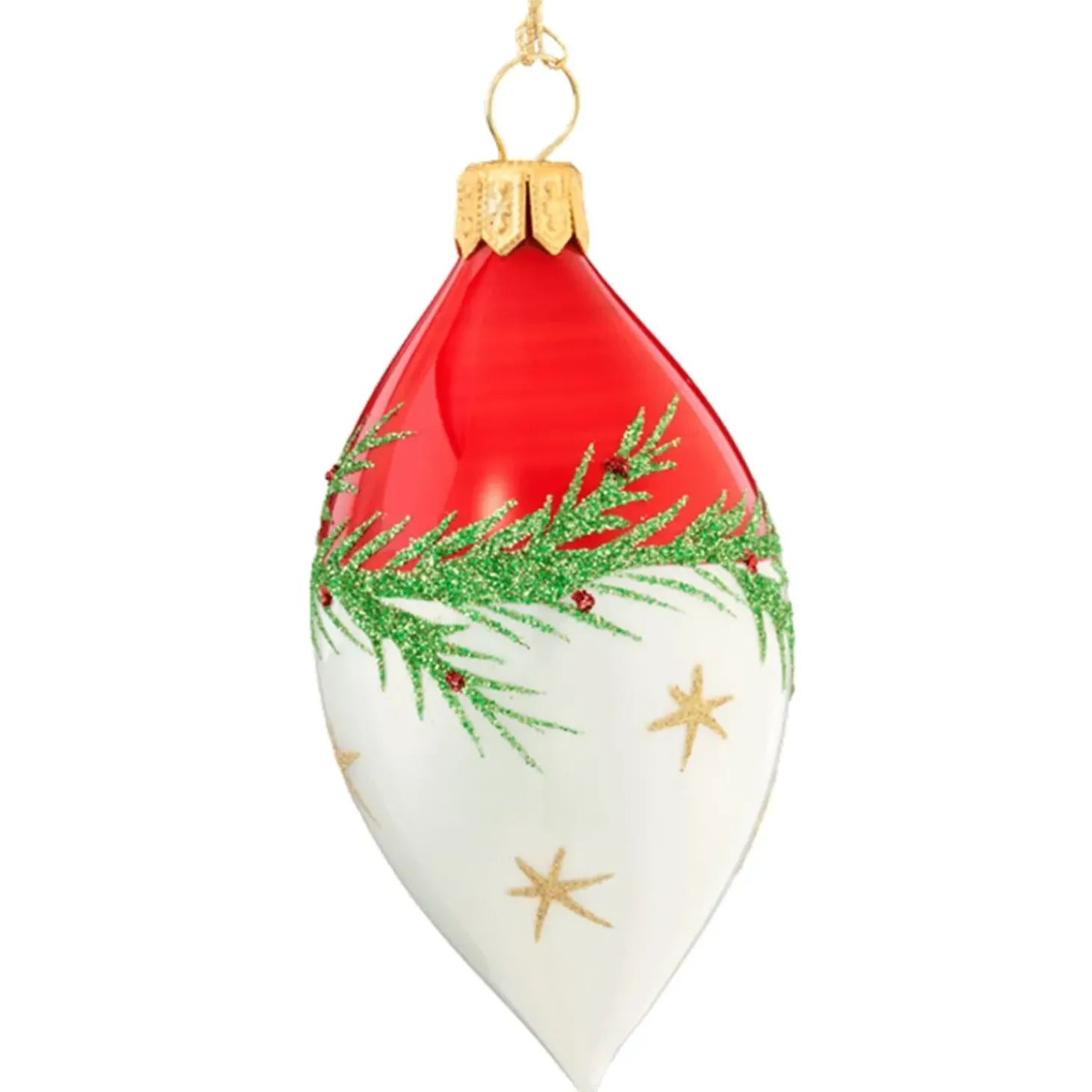 Olive Rot-Weis Mit Zweig Und Sternchen