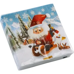 Papier-Cocktailservietten "Fahrt In Die Weihnacht"