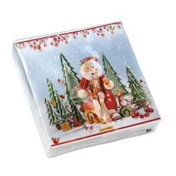 Papier-Cocktailservietten "Tierweihnacht"