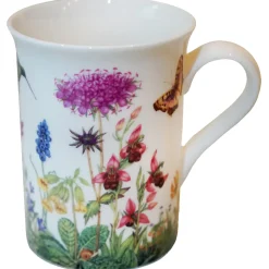 Porzellan-Tasse "Blumenwiese Mit Orchideen"